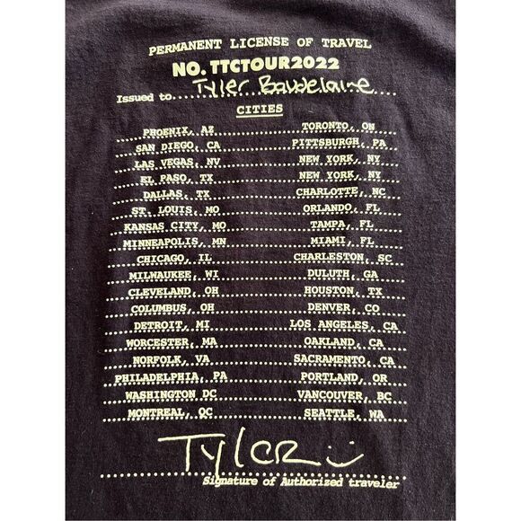 Tyler the creator shirt from the 2022 cmiygl tour T-Shirt size M - Picture 6 of 6